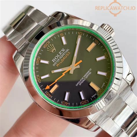 rolex milgauss gv replica|rolex milgauss black bezel.